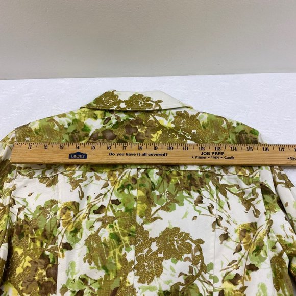 c.l.o.t.h.e.s  Fashion Jacket. Women Size Small Denim Fabric Floral Print. - Picture 8 of 10